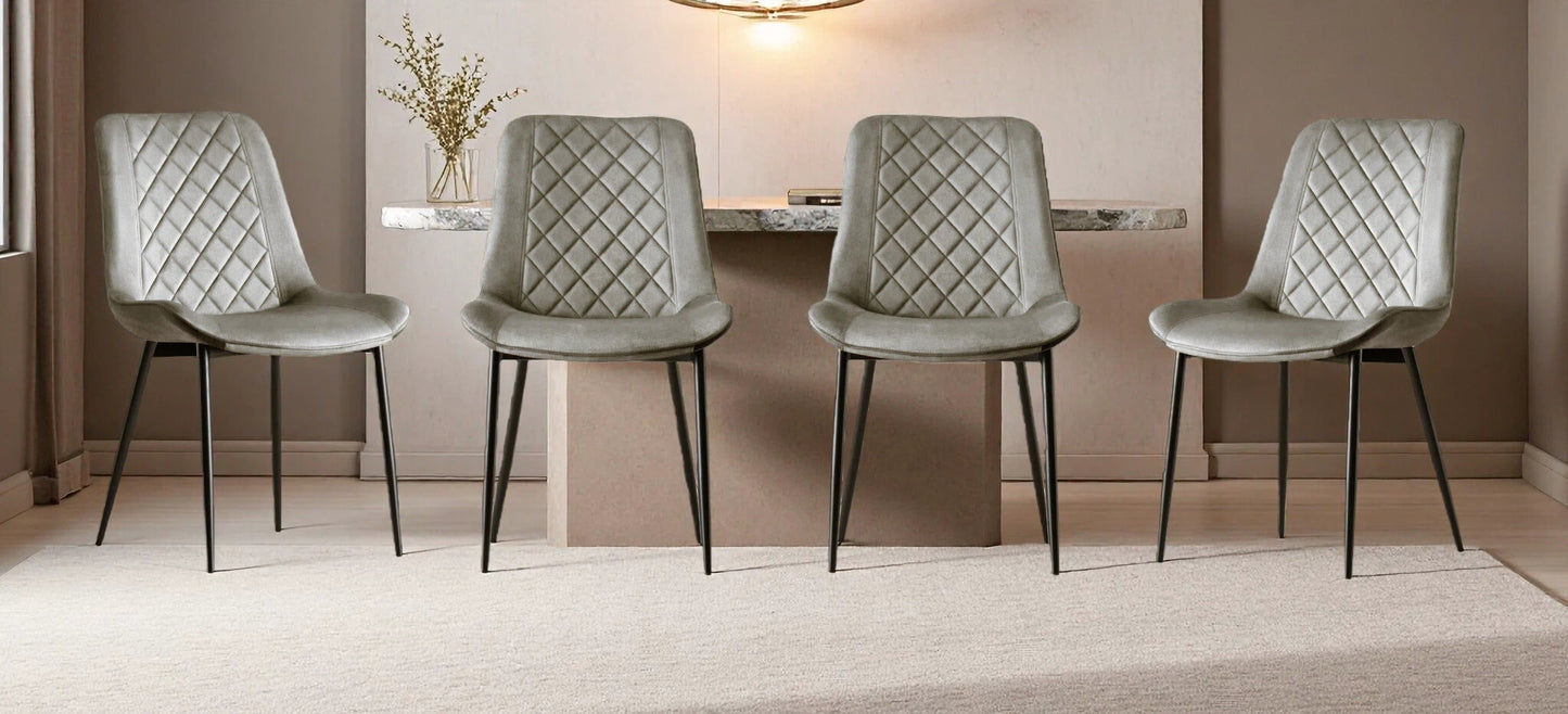 Amelia Velvet Comfort Dining Chairs - Set of 4