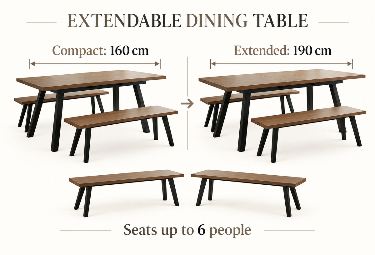 The Blake-Daniel Extendable Dining Set