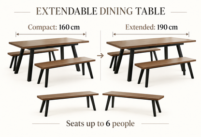 The Blake-Daniel Extendable Dining Set