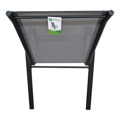 The Lancaster - Black and Grey Metal 4 Seat Garden Dining Set including Parasol - Madefor.Living