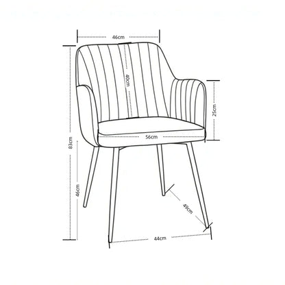 Charlotte Velvet Comfort Dining Chairs - Set of 2 - Madefor.Living