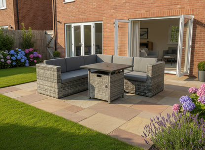 Ascot Fire Pit Garden Set – Grey