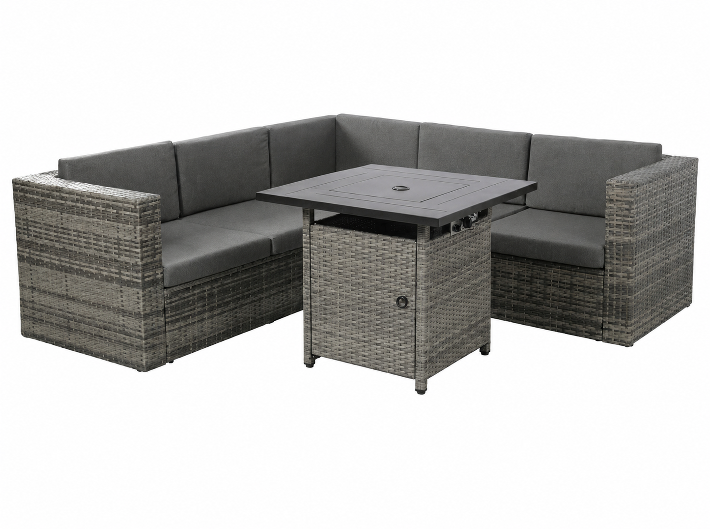 Ascot Fire Pit Garden Set – Grey