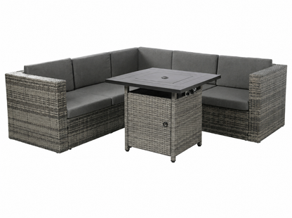 Ascot Fire Pit Garden Set – Grey