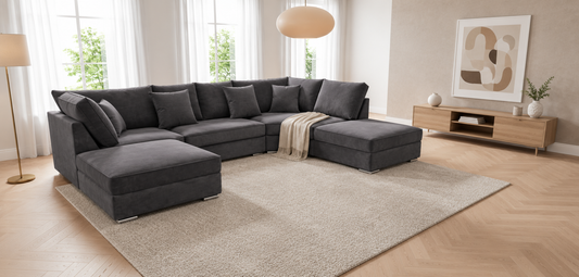 The Chelsea U-Shaped Modular Corner Sofa with Deep Seat