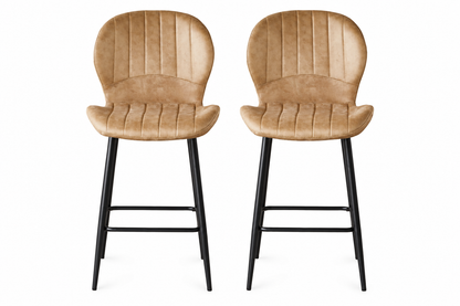 Jaydn Distressed Leather Comfort Bar Stools