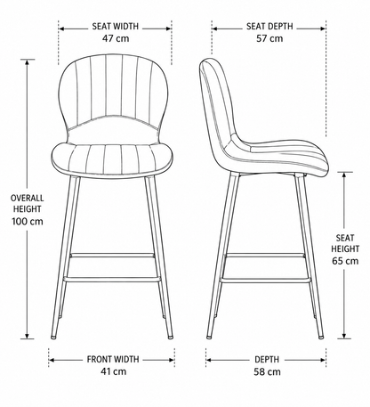 Jaydn Distressed Leather Comfort Bar Stools