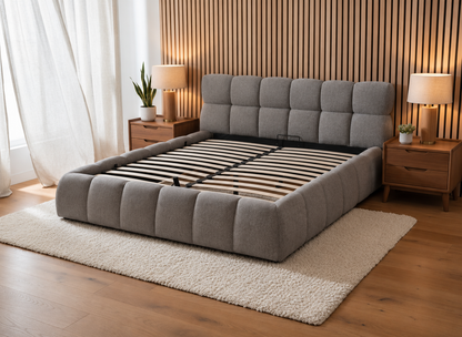 The Maya Upholstered Soft Plush Ottoman Bed Frame