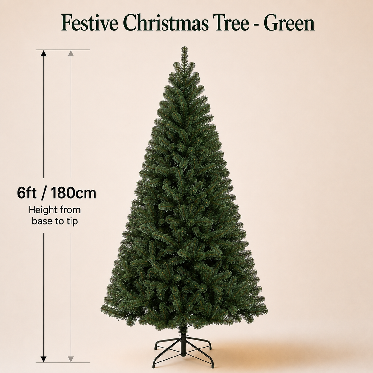 Festive Christmas 6 FT Full Christmas Tree - Green