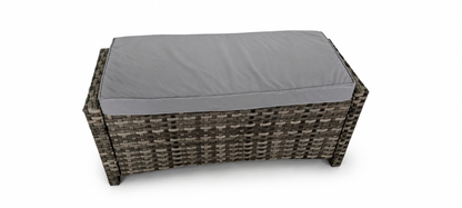 The Maldives Grey Aluminium 9 Seat Corner Gas Firepit Rattan Dining Set