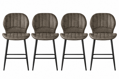 Jaydn Distressed Leather Comfort Bar Stools