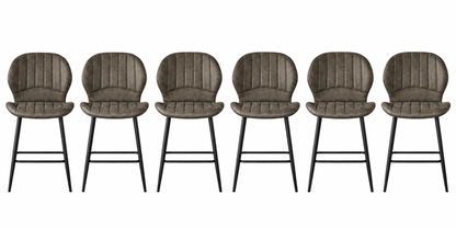 Jaydn Distressed Leather Comfort Bar Stools