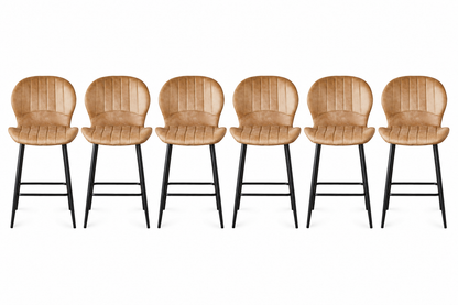 Jaydn Distressed Leather Comfort Bar Stools