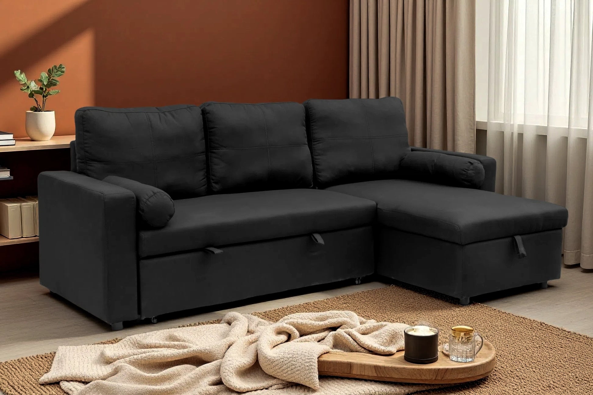 Manhattan 3 Seat Corner Sofa Bed Set - Left or Right - Madefor.Living