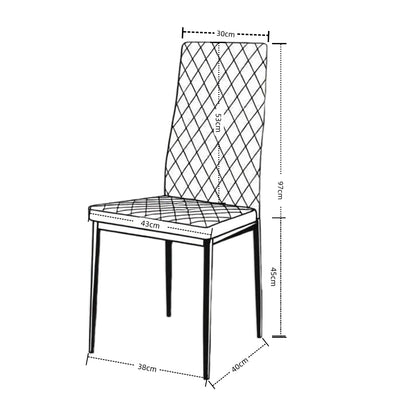 Harley Extendable Dining Table with 4 Emily Chairs