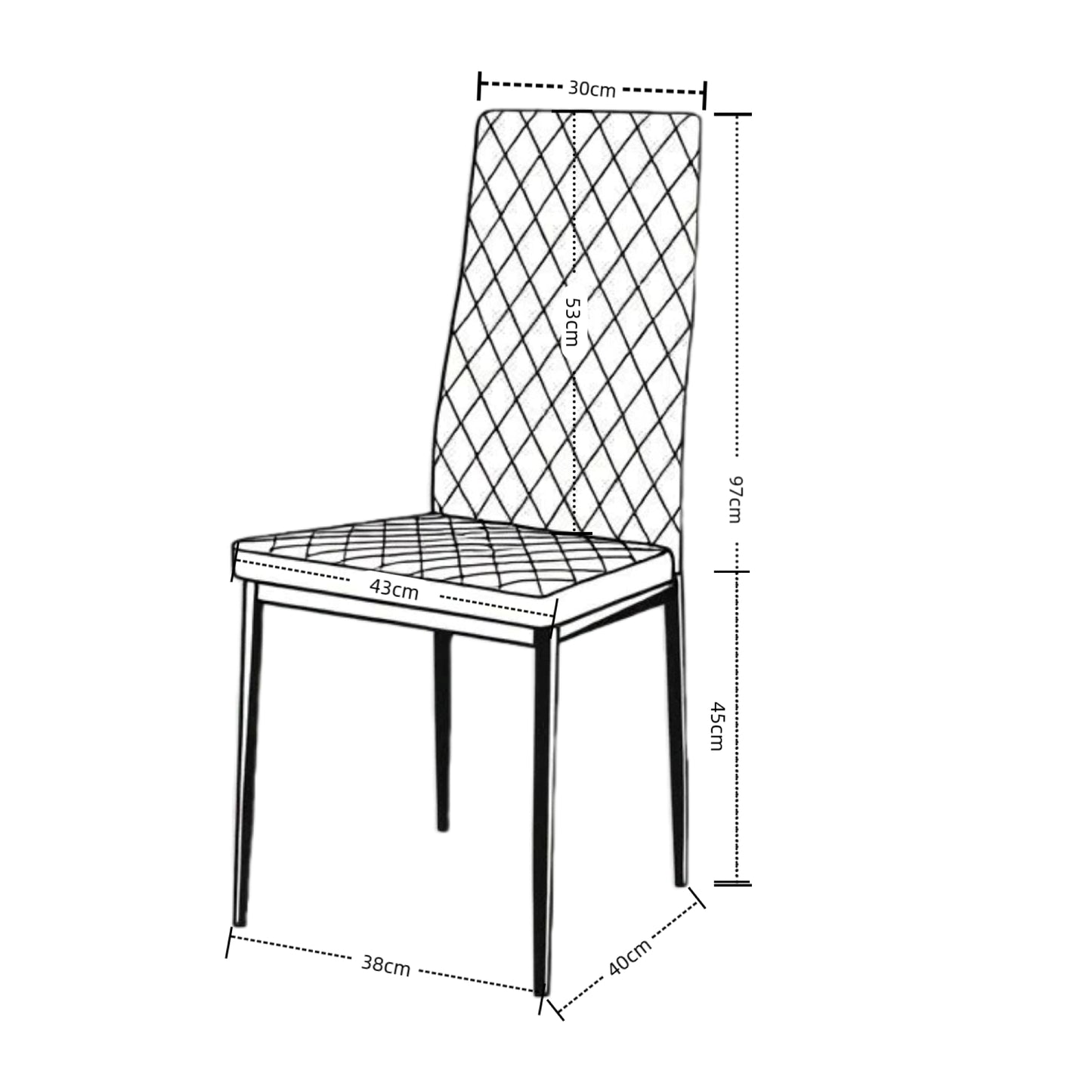 Emily Leather Comfort Dining Chairs - Set of 4 - Madefor.Living