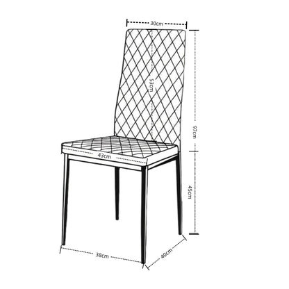 Emily Leather Comfort Dining Chairs - Set of 4 - Madefor.Living