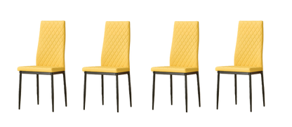 San Diego Marble Top Dining Table with Emily Leather Chairs - Madefor.Living