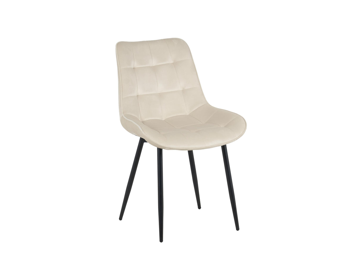 Seattle Dining Table with 4 Erica Velvet Chairs