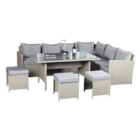 Thumbnail for The Knutsford 9 Seat Corner Rattan Dining Set