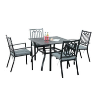 Thumbnail for Chorley 4 Seat Dining Set with Grey cushions