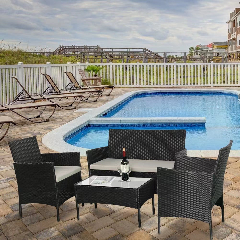 Amazon 4 Piece Garden Rattan Set - Madefor.Living