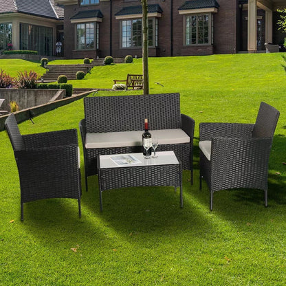 Amazon 4 Piece Garden Rattan Set - Madefor.Living