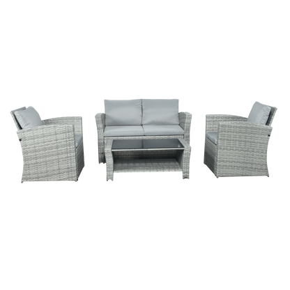 The Wilmslow 4 Seat Rattan Sofa Lounge Set - Madefor.Living