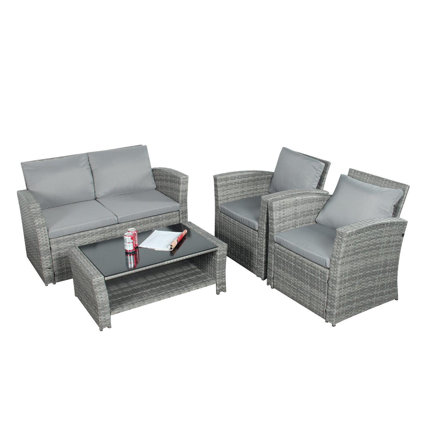 The Wilmslow 4 Seat Rattan Sofa Lounge Set - Madefor.Living