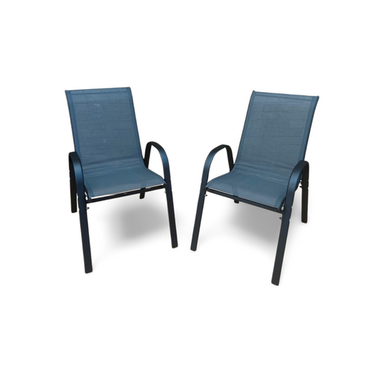 Grey Stacking Garden Dining Chairs