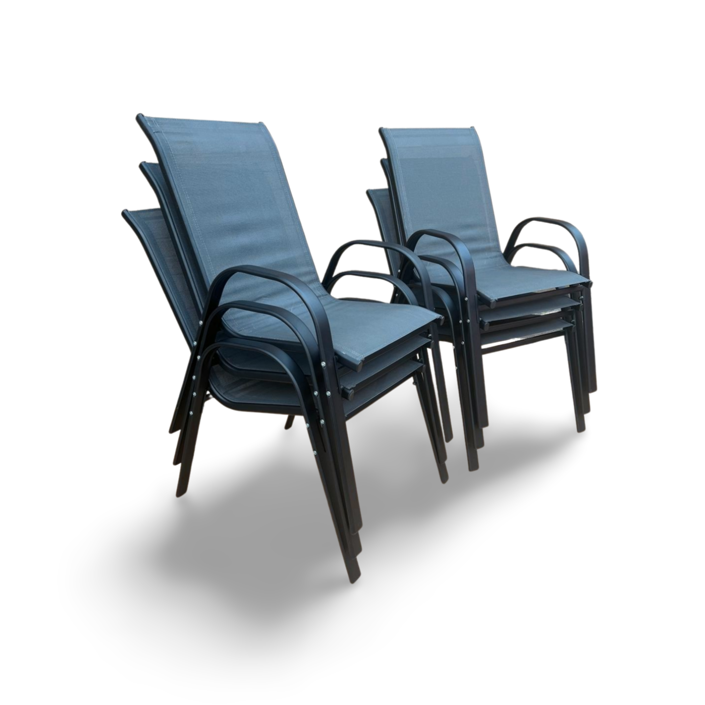 Grey Stacking Garden Dining Chairs - Madefor.Living