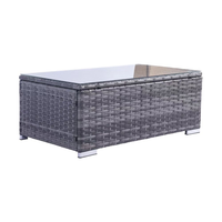 Thumbnail for Dunham Grey 4 Seat Rattan Sofa Set with Coffee Table