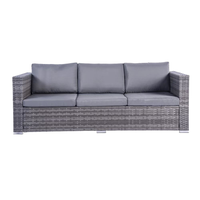 Thumbnail for Dunham Grey 4 Seat Rattan Sofa Set with Coffee Table