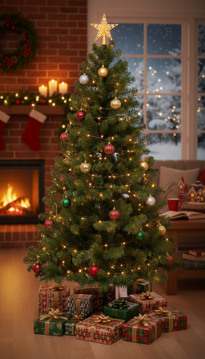 6FT Luxury Imperial Grand Fir Full Artificial Christmas Tree 1000 Branch Tips