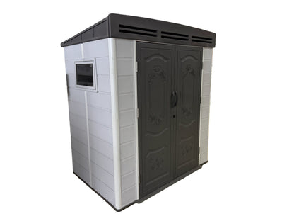 6x4ft plastic shed with window and aluminium structured support - Madefor.Living