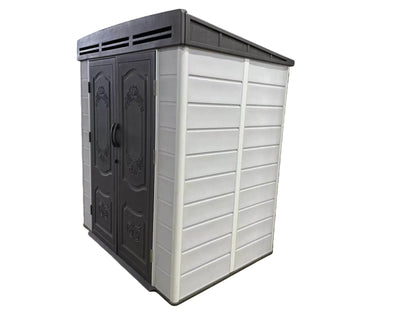 6x4ft plastic shed with window and aluminium structured support - Madefor.Living
