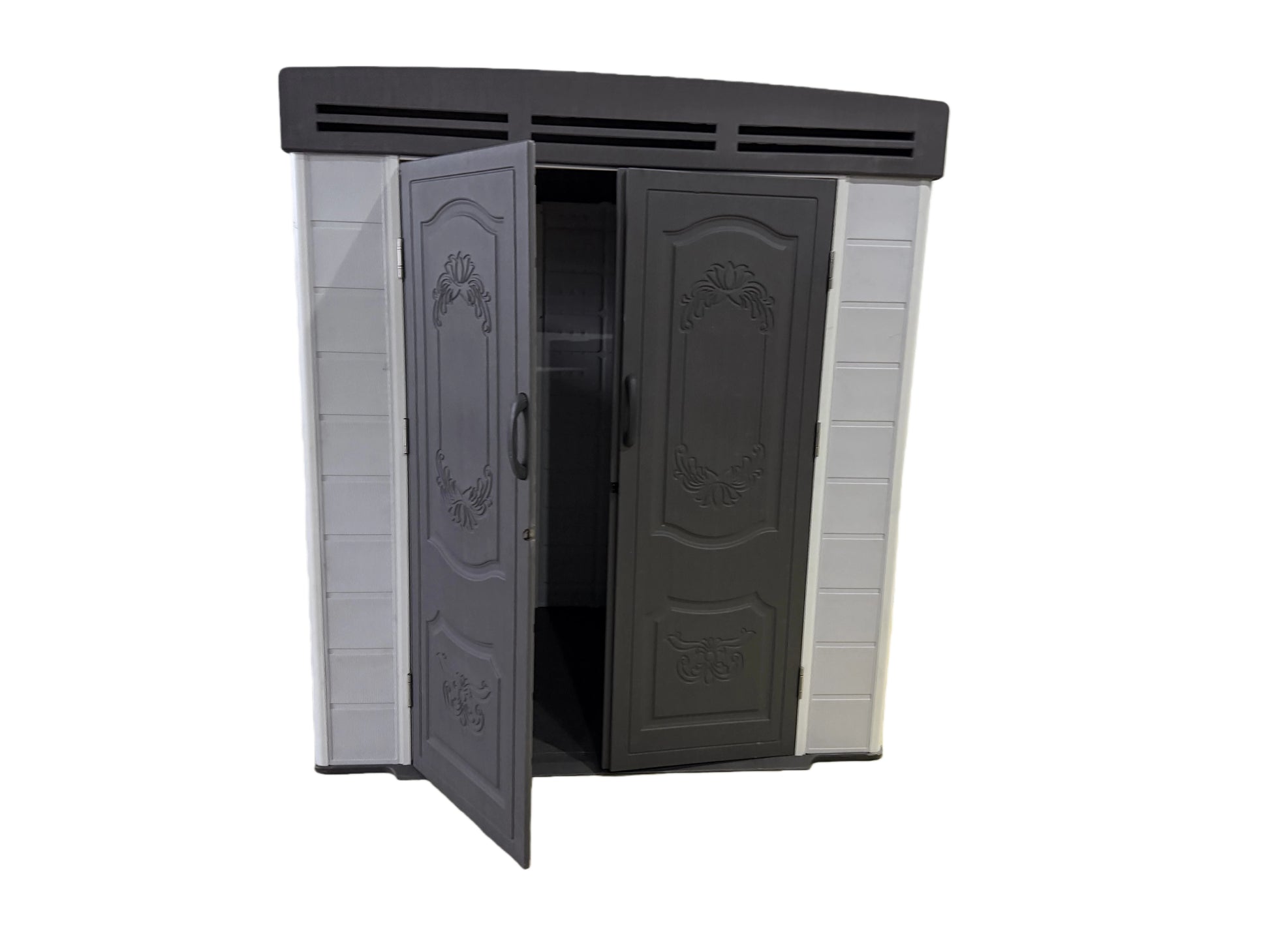 6x4ft plastic shed with window and aluminium structured support - Madefor.Living