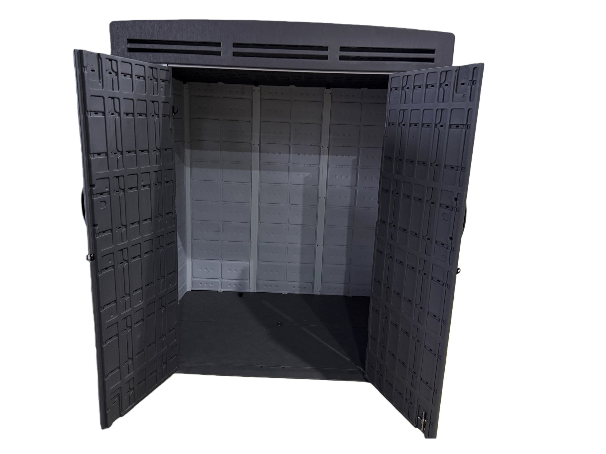 6x4ft plastic shed with window and aluminium structured support - Madefor.Living
