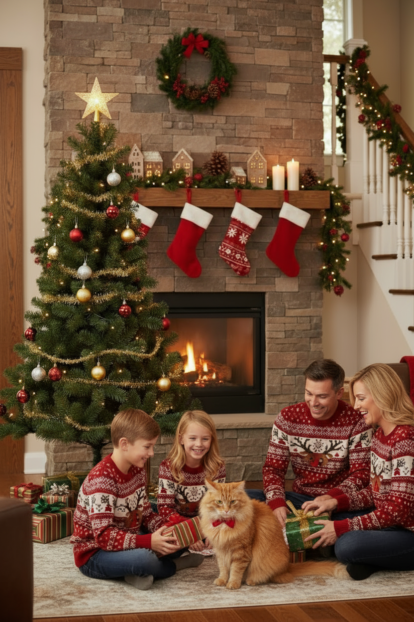 Winter Fir Green Pre-Lit Artificial Christmas Tree - LED multi function lights