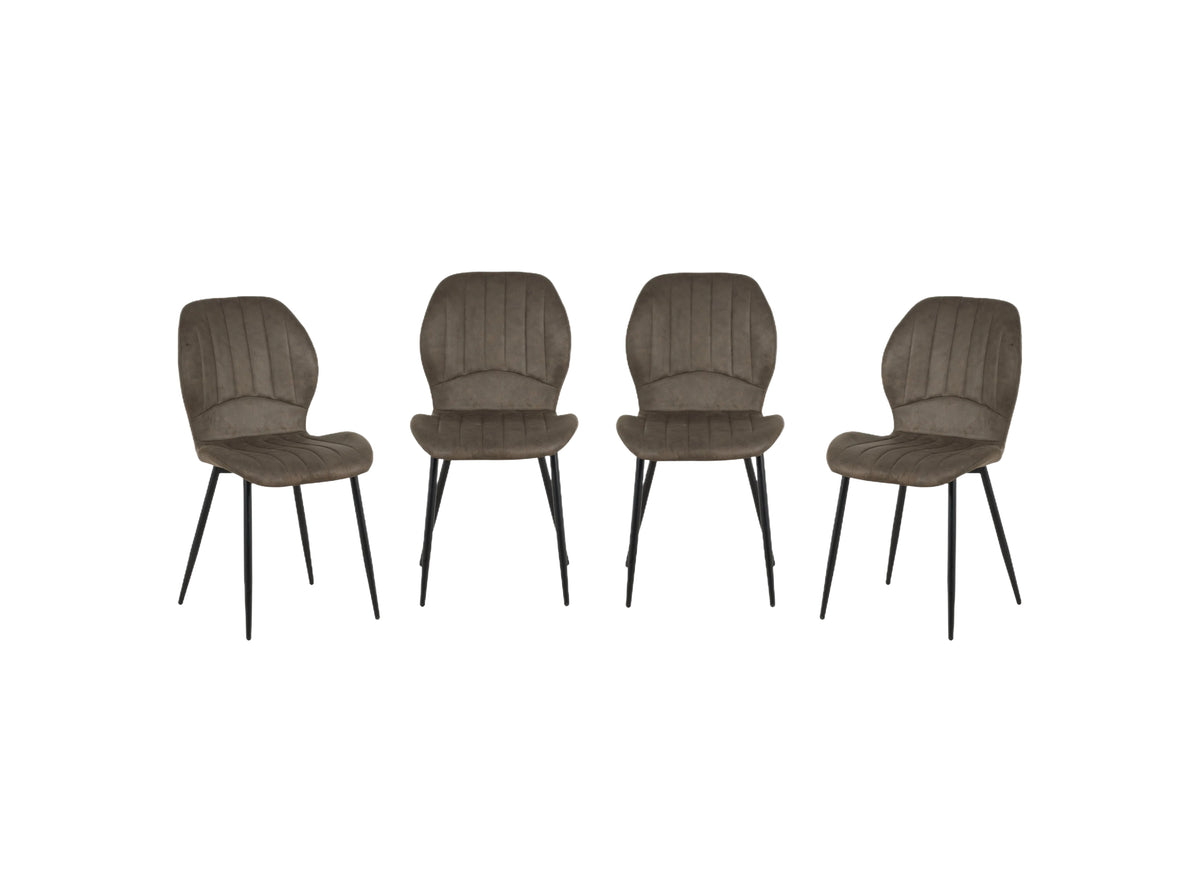 Seattle Dining Table with 4 Jaydn Leather Chairs