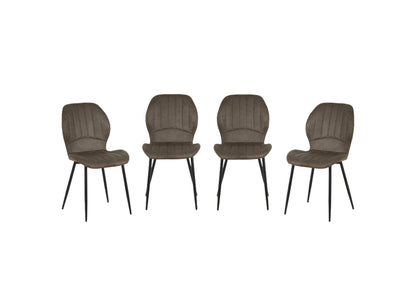 Seattle Dining Table with 4 Jaydn Leather Chairs