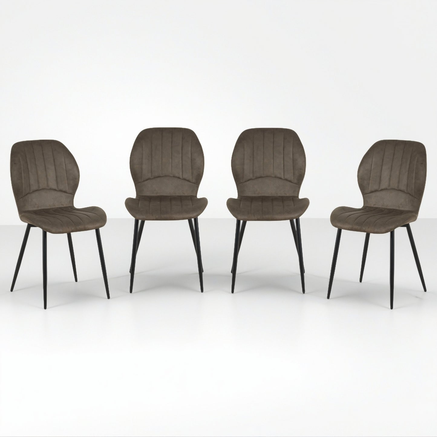 Jaydn Distressed Leather Comfort Dining Chairs - Set of 4