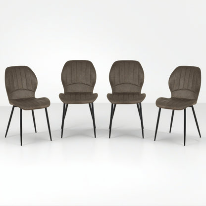 Jaydn Distressed Leather Comfort Dining Chairs - Set of 4