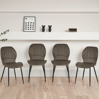 Jaydn Distressed Leather Comfort Dining Chairs - Set of 4