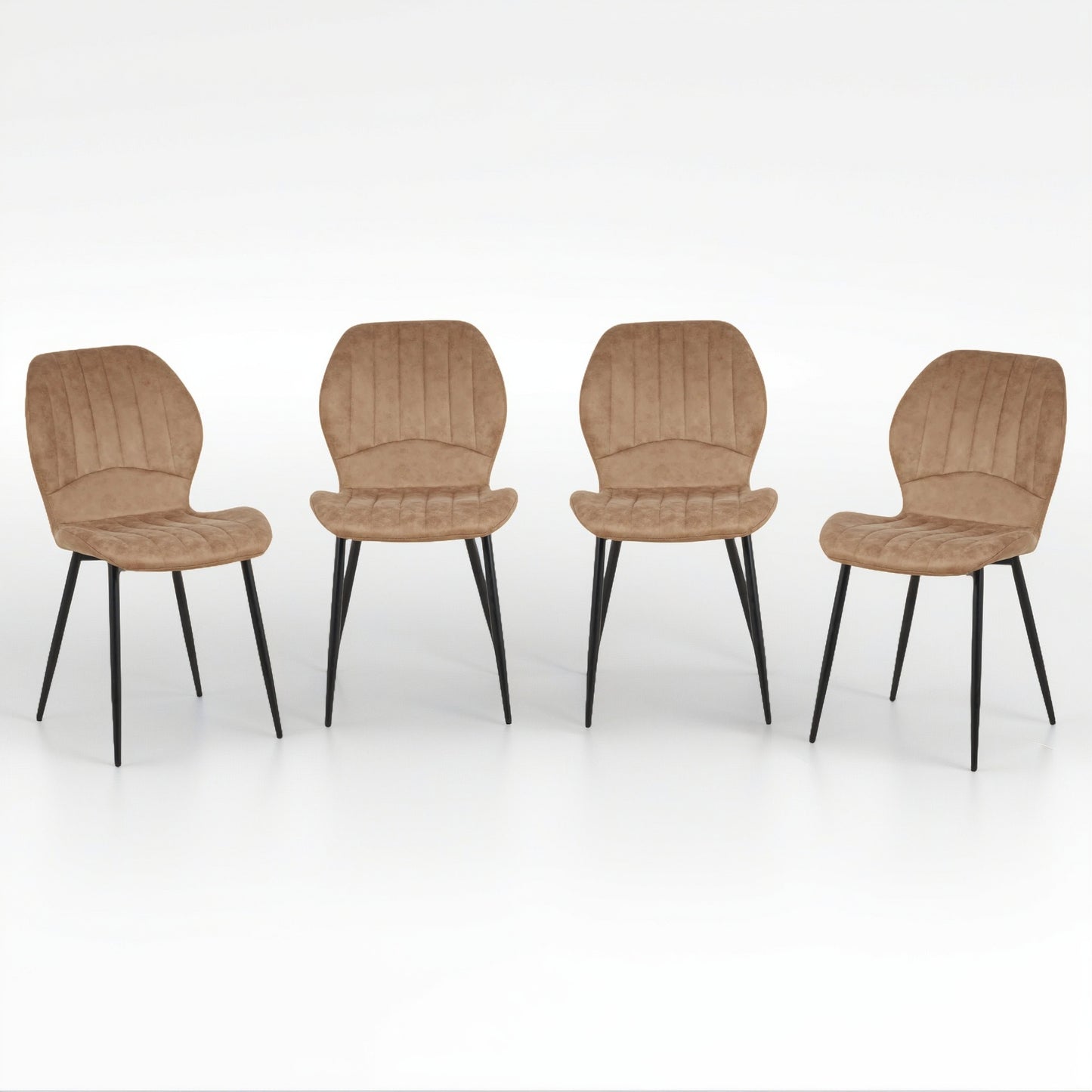 Jaydn Distressed Leather Comfort Dining Chairs - Set of 4