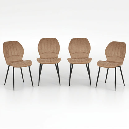 Jaydn Distressed Leather Comfort Dining Chairs - Set of 4