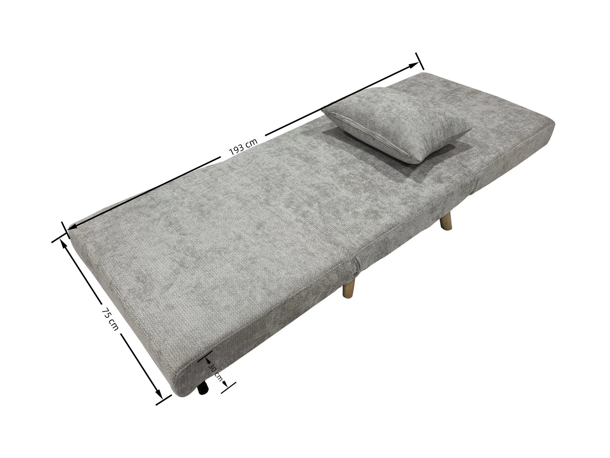 Joel Uno Single Chair Sofa Bed - Grey - Madefor.Living