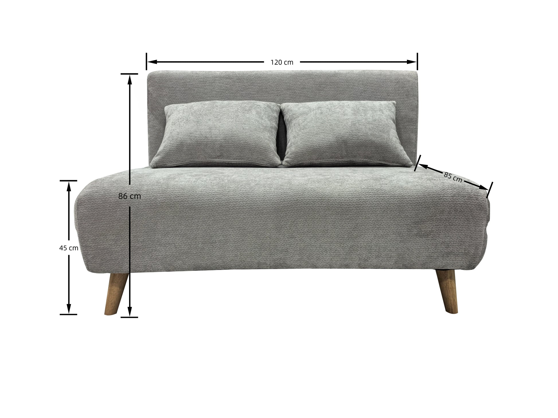 Joshua Duo Two Seat Sofa Bed - Grey - Madefor.Living