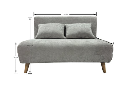 Joshua Duo Two Seat Sofa Bed - Grey - Madefor.Living