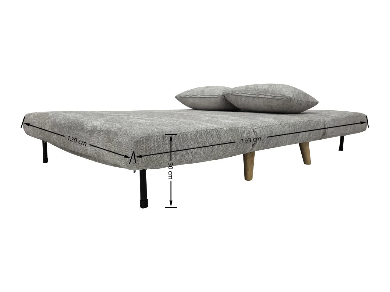 Joshua Duo Two Seat Sofa Bed - Grey - Madefor.Living